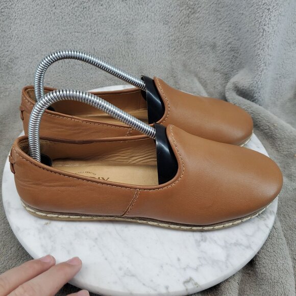 Charix Shoes Womens EU38 US 8 Camel Brown Leather Slip On Loafers - Picture 4 of 10